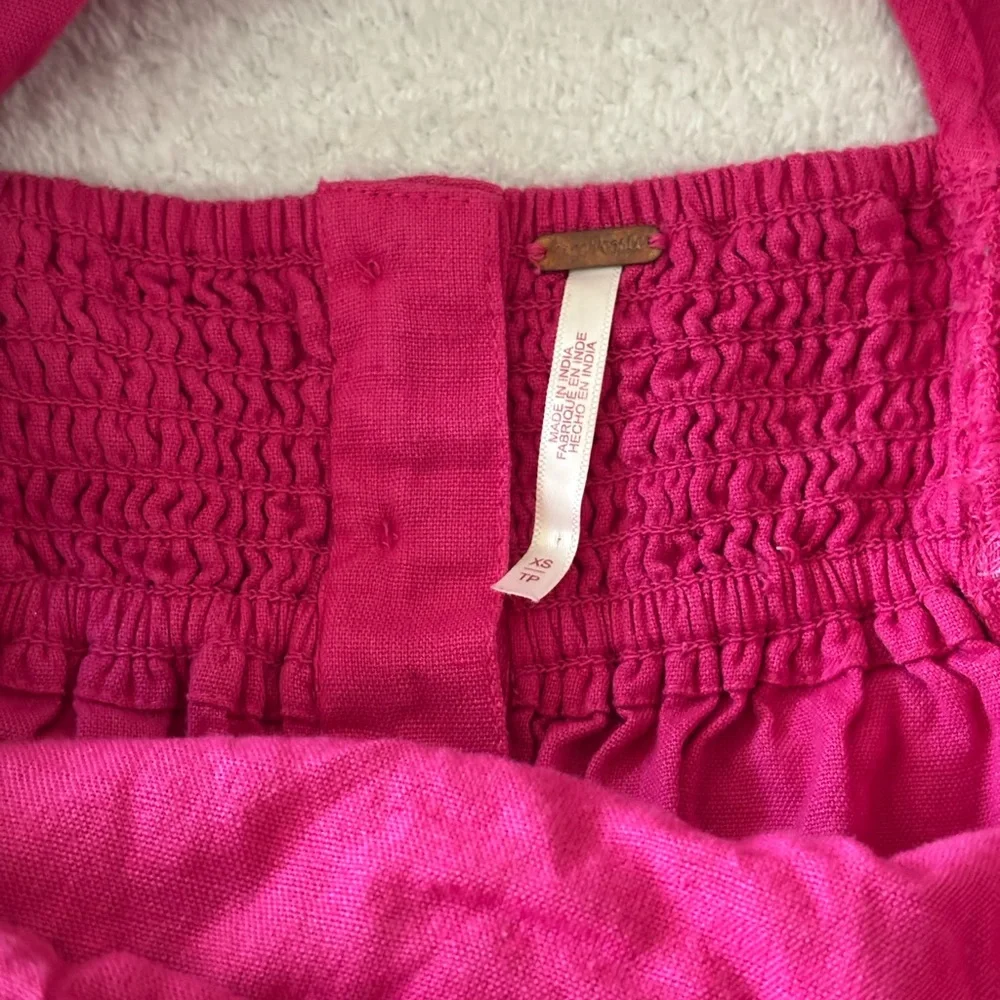 Free People Vibrant Pink Smocked Dress Size XS - Picture 8 of 12